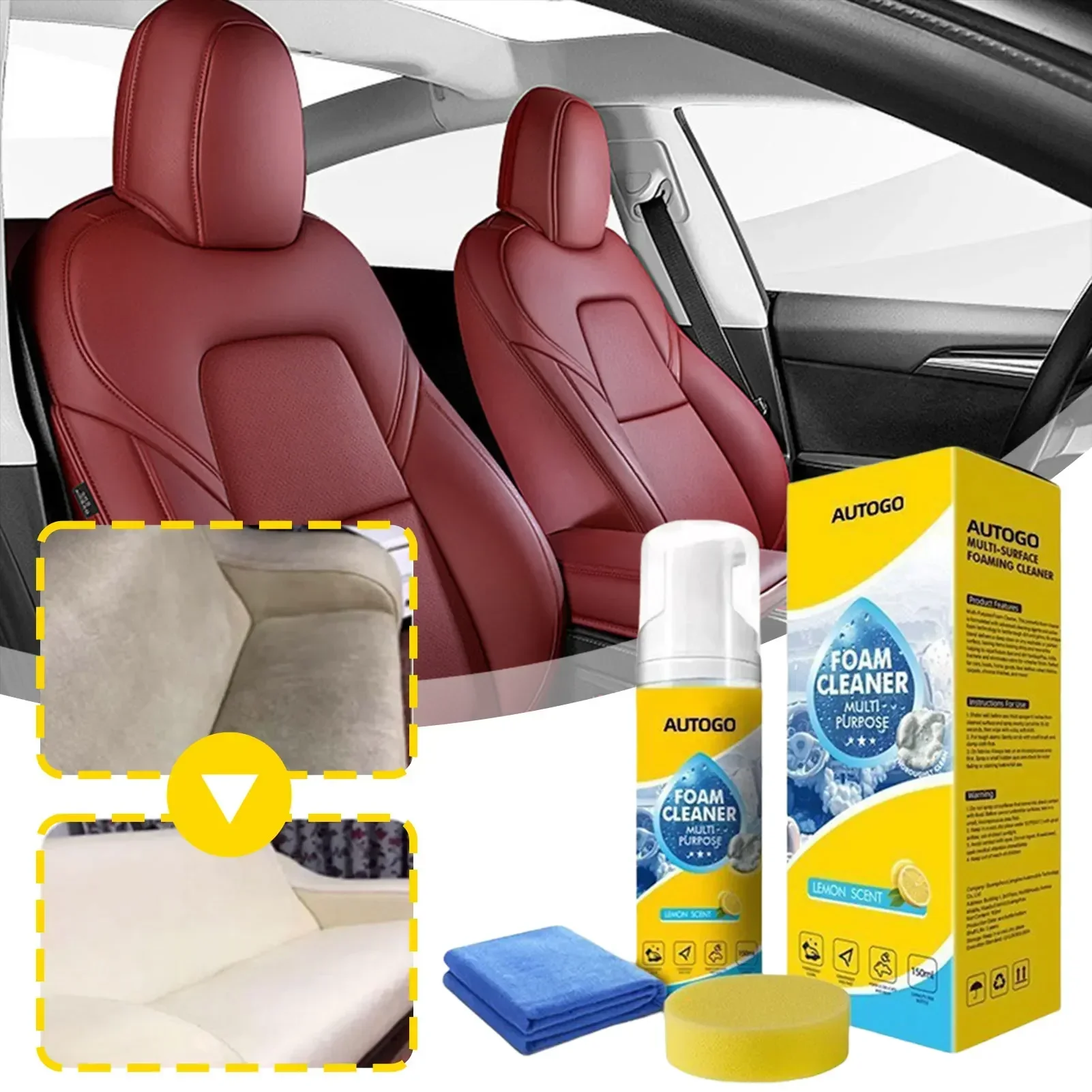 150 мл универсального пенного  – обзор и цена Leather Cleaner Interior